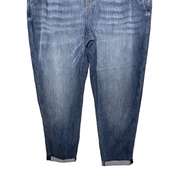 NYDJ Rockie Jeans Blue Carrot Leg Ankle Slimming Stretch Denim NWT Size 10 - Picture 3 of 14